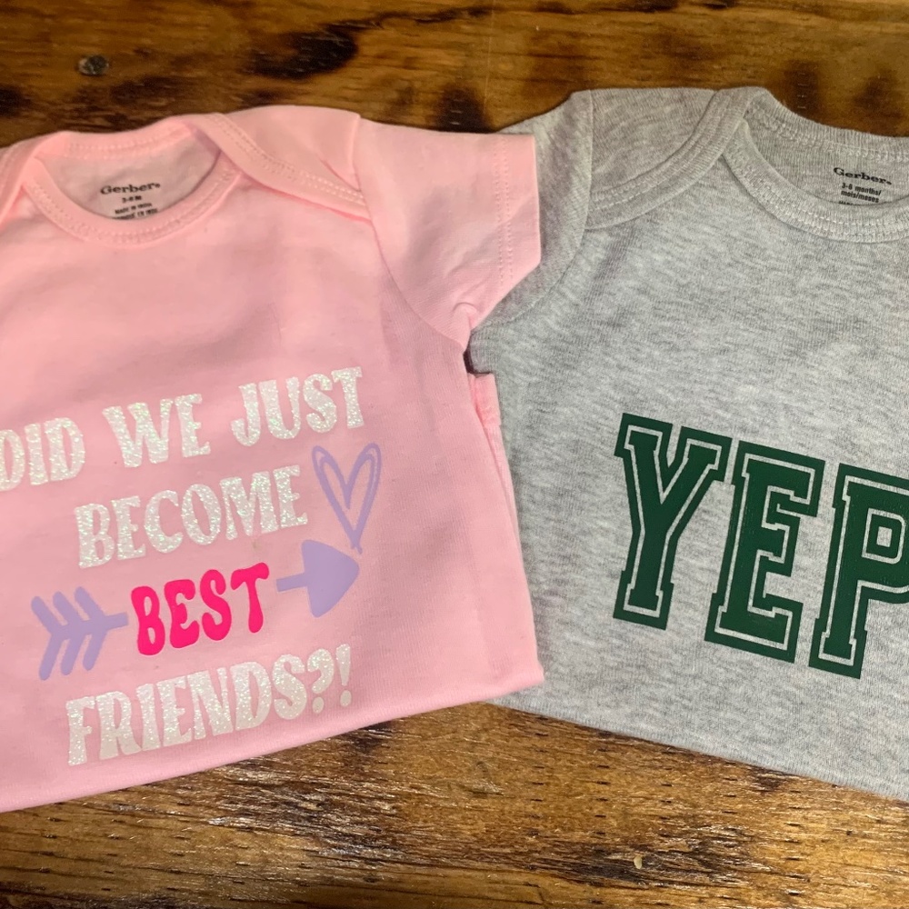 Baby bodysuits - matching